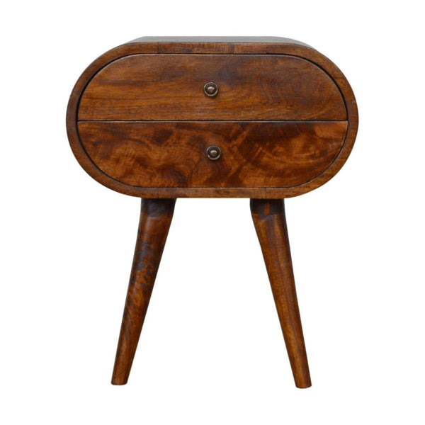 Circular Nightstand - Chestnut
