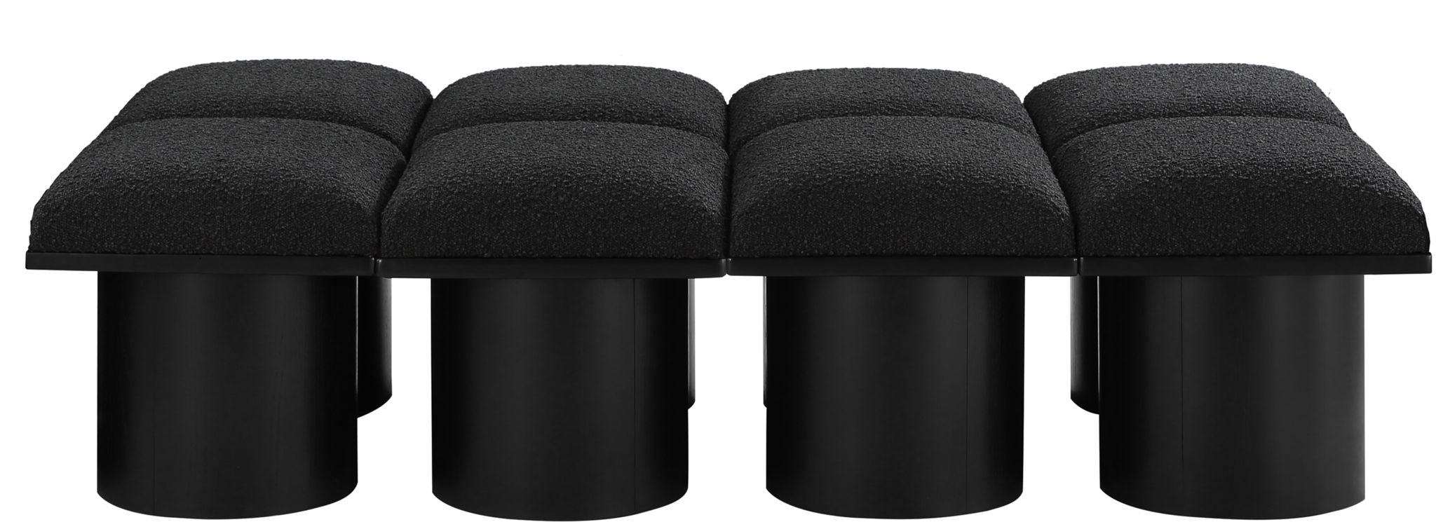 Pavilion - 8 Piece Modular Bench With Black Base