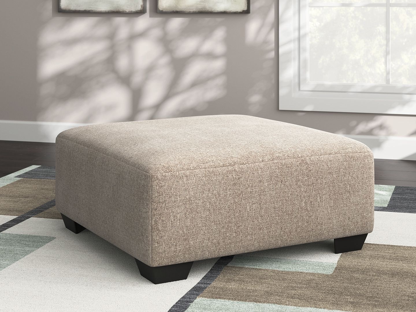 Seyler Lane - Beige - Oversized Accent Ottoman - Urban Living Furniture (Los Angeles, CA)