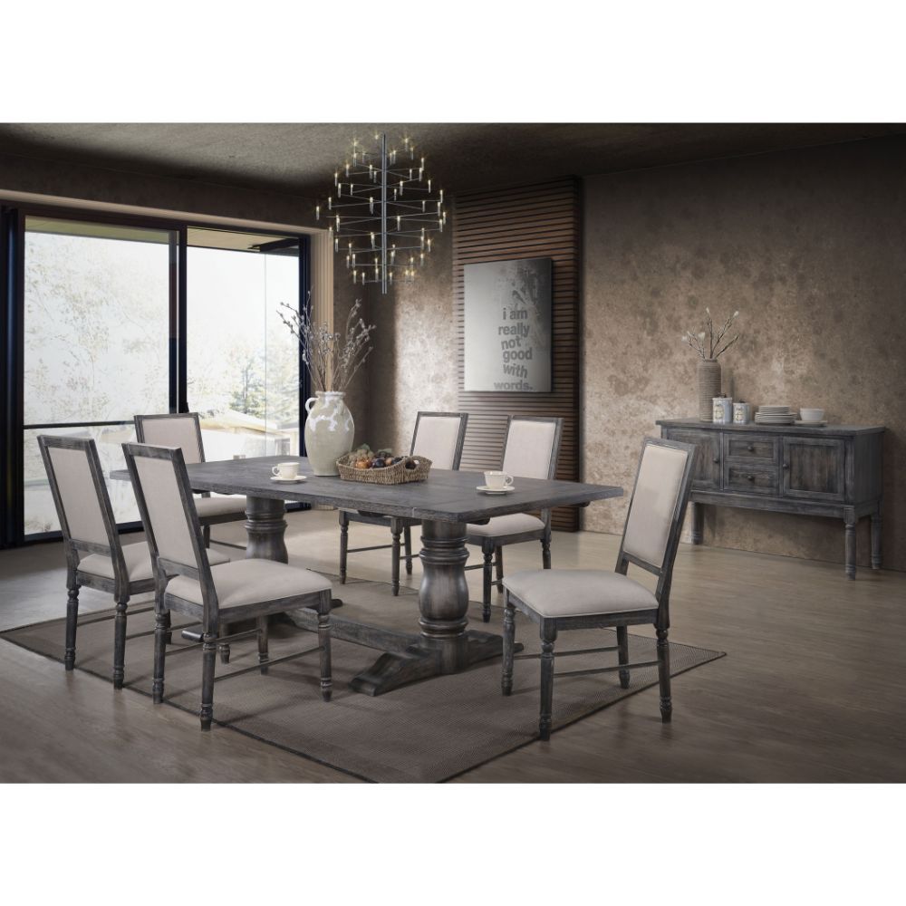 Leventis - 30" Dining Table - Weathered Gray - Urban Living Furniture (Los Angeles, CA)