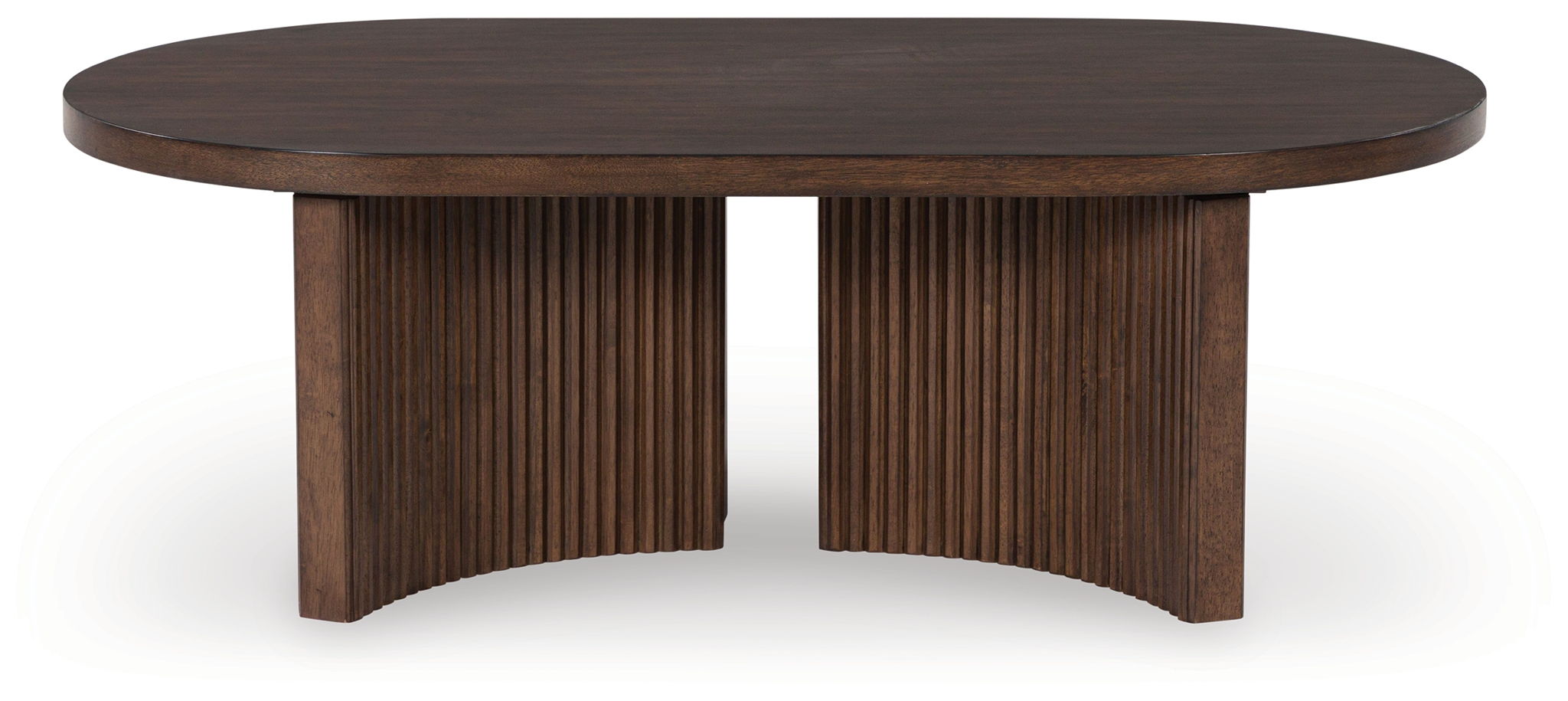 Korestone - Dark Brown - Oval Cocktail Table - Urban Living Furniture (Los Angeles, CA)