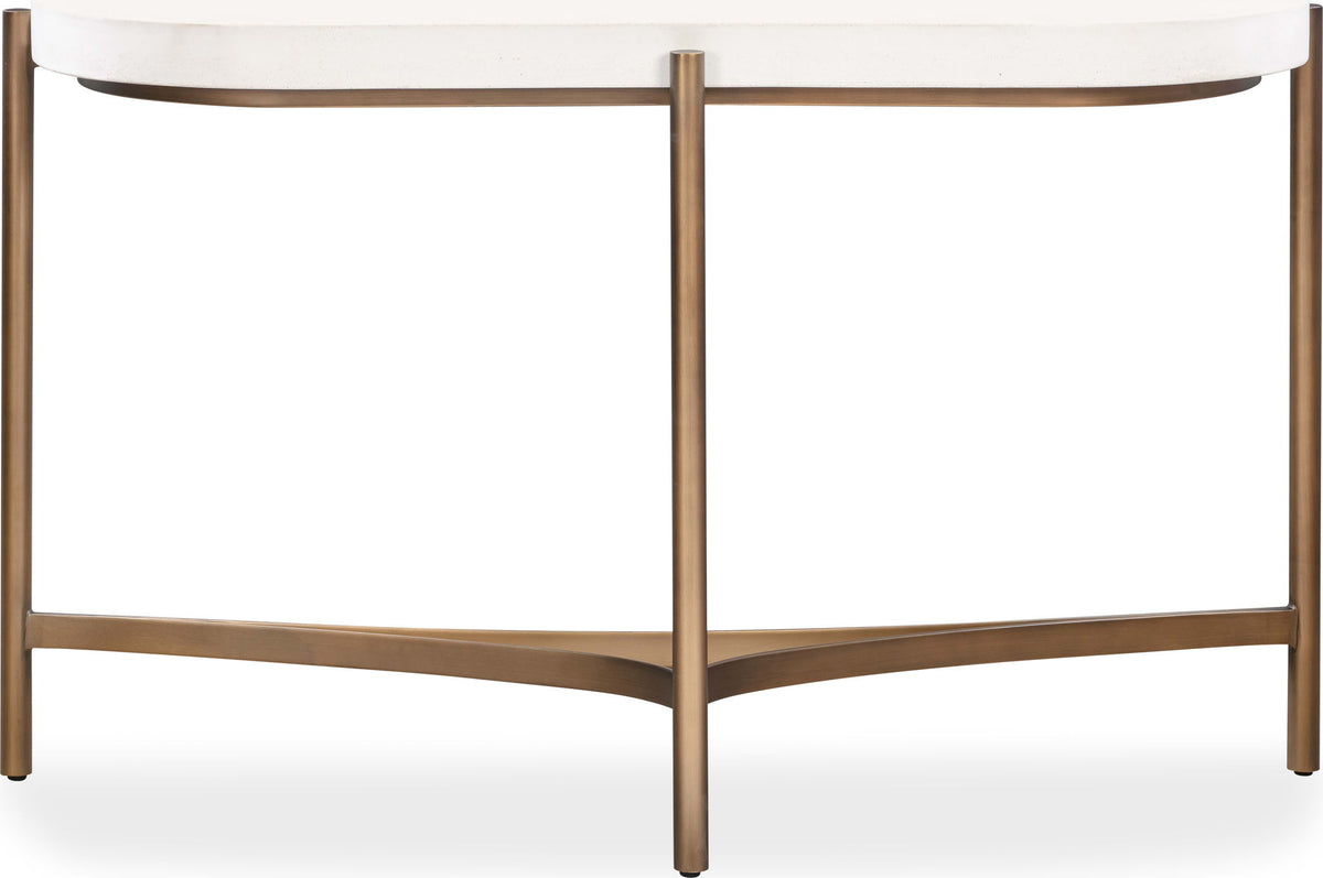 Lyon - Semi Circular Concrete And Metal Console Table