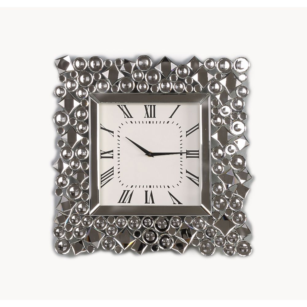 Kachina - Wall Clock - Mirrored & Faux Gems - 19" - Urban Living Furniture (Los Angeles, CA)