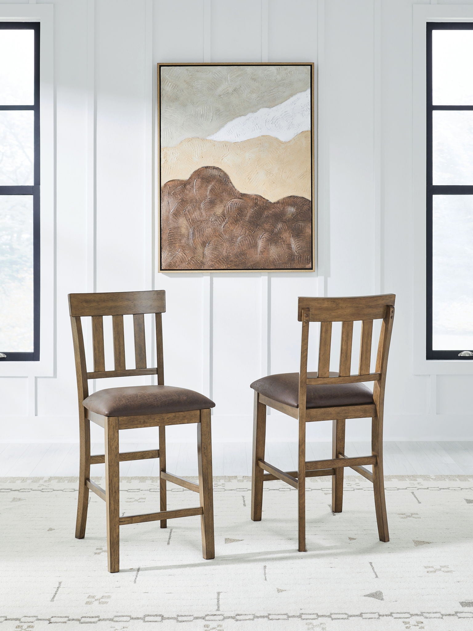 Urbinforte - Upholstered Barstool (Set of 2) - Light Brown