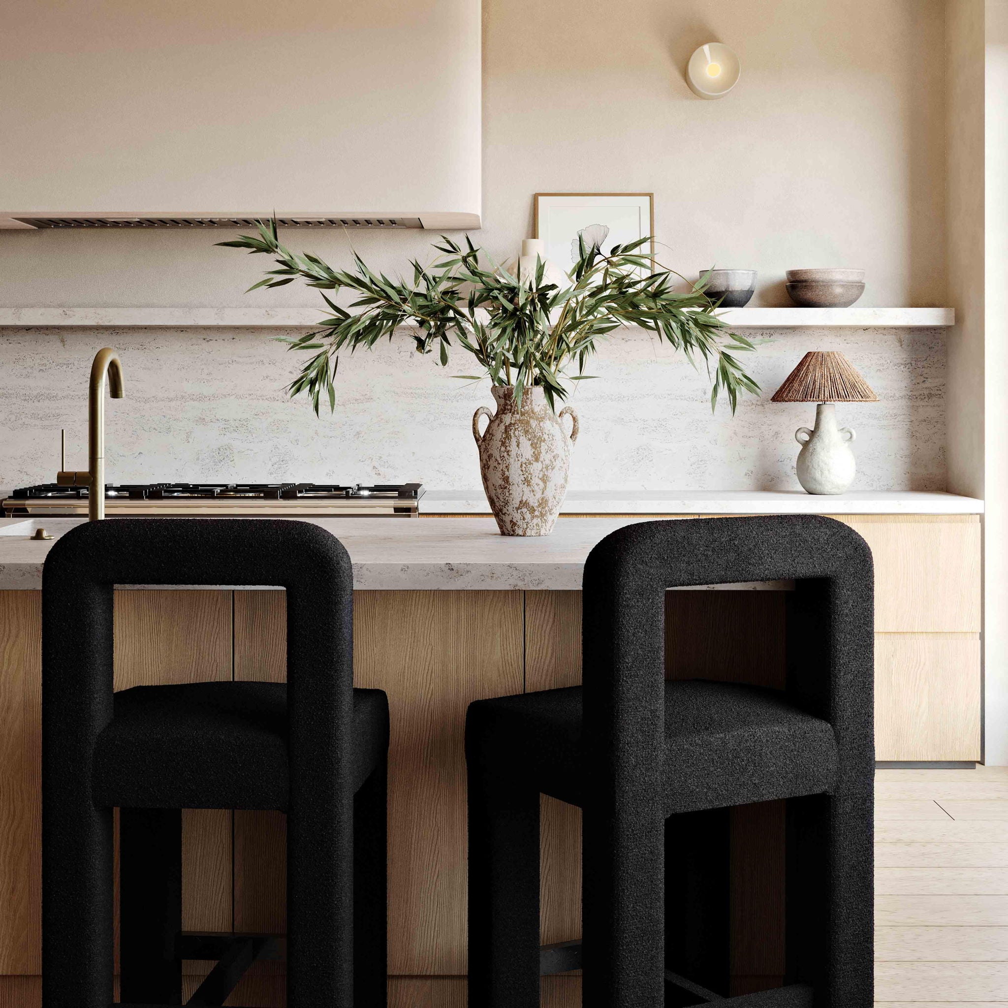 Hazel - Boucle Counter Stool - Urban Living Furniture (Los Angeles, CA)
