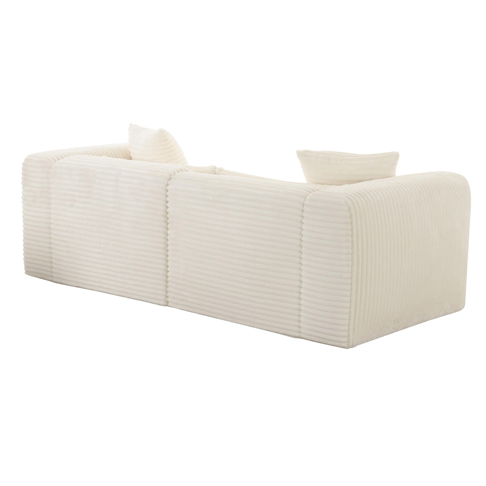 Tarra - Fluffy Oversized Corduroy Modular Loveseat - Urban Living Furniture (Los Angeles, CA)
