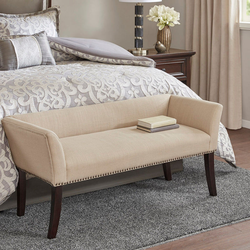 Modern Design Bench Upholstery, Solid Wood Frame