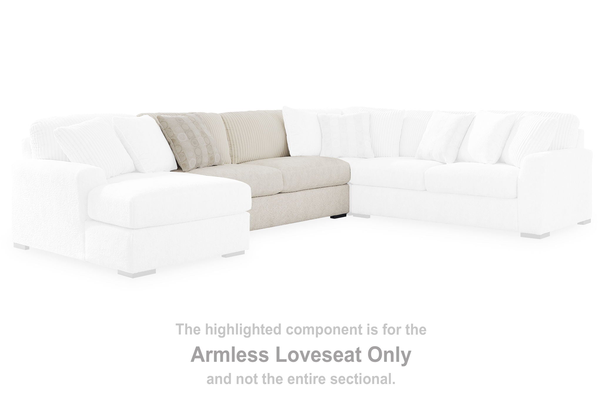 Chessington - Ivory - Armless Loveseat - Urban Living Furniture (Los Angeles, CA)