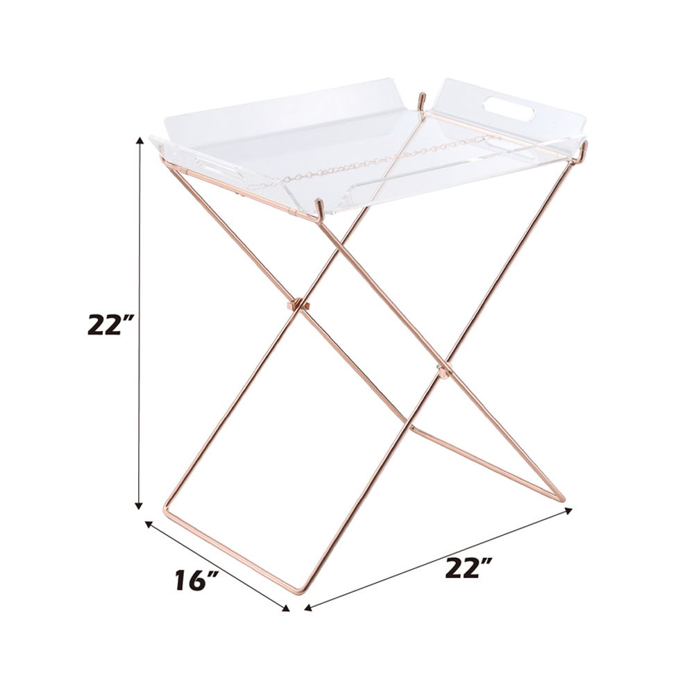 Cercie - Tray Table - Clear Acrylic & Copper - Urban Living Furniture (Los Angeles, CA)
