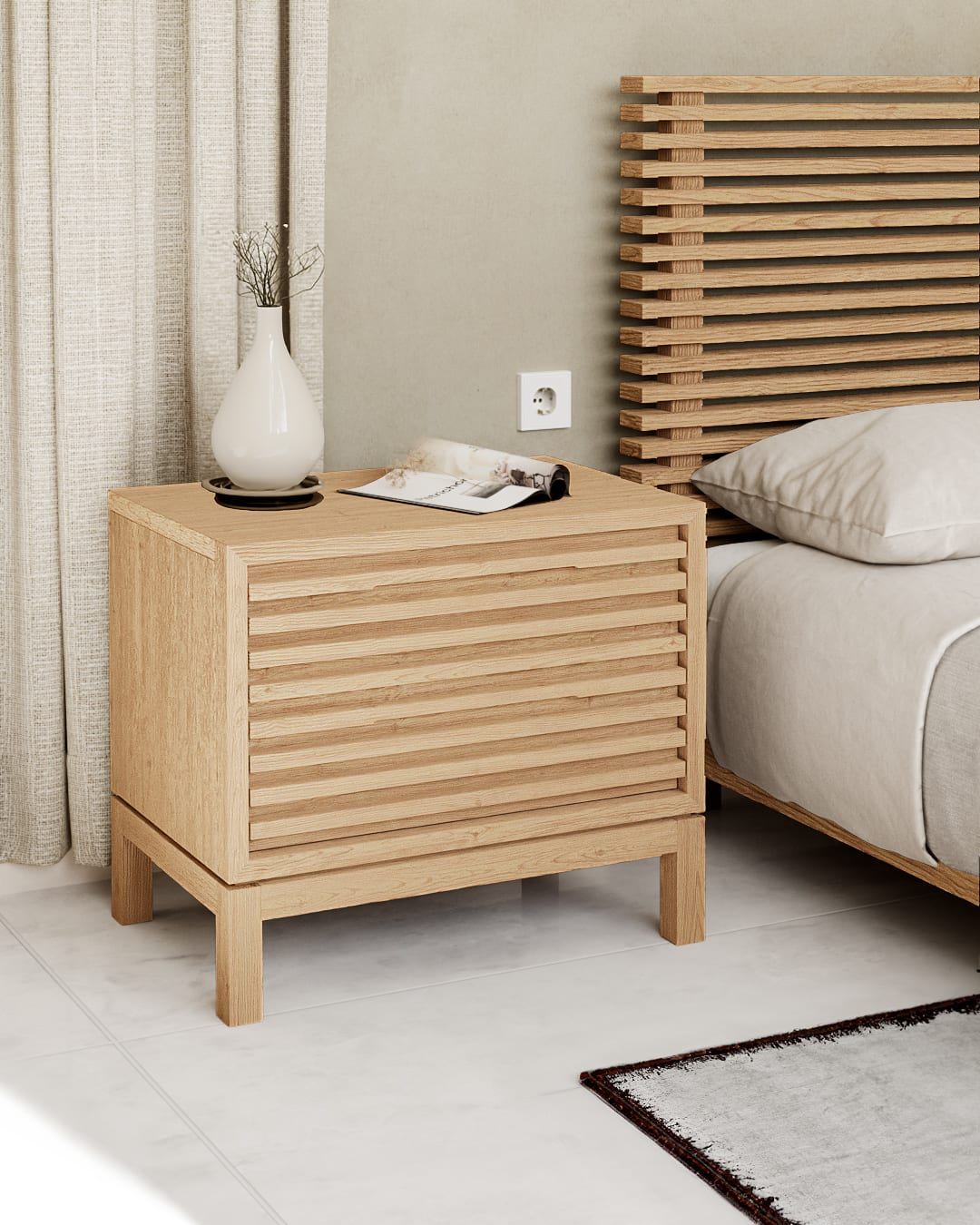 Tanner - Ash Wood Nightstand