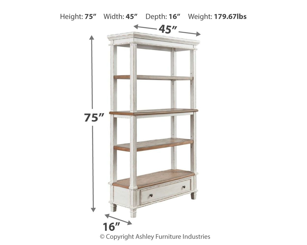 Realyn - Brown / White - Bookcase - Urban Living Furniture (Los Angeles, CA)