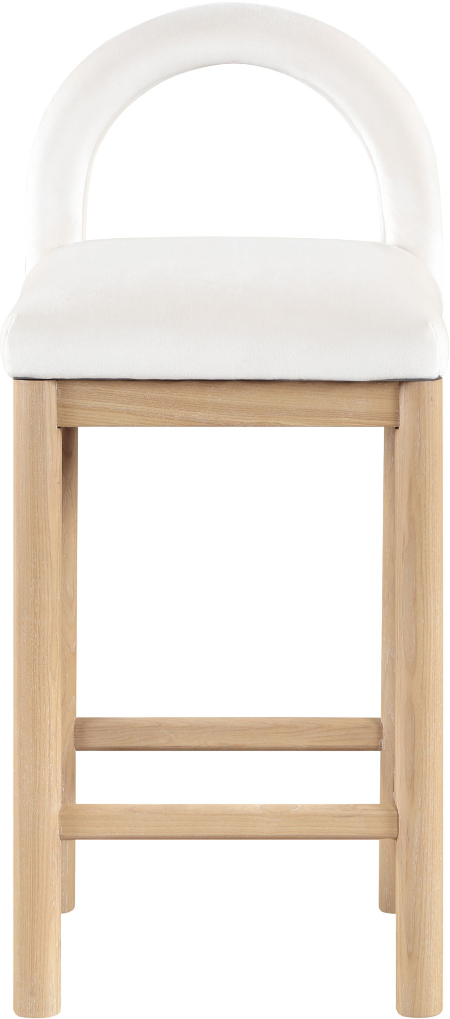 Conrad - Velvet Counter Stool With Natural Legs - Urban Living Furniture (Los Angeles, CA)