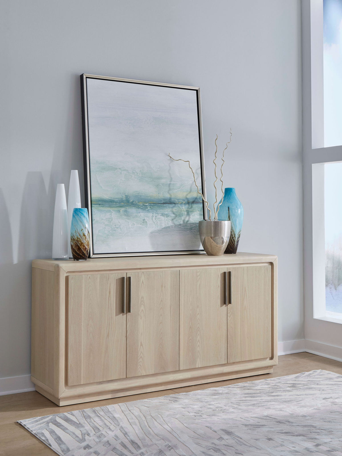 Magnolia - 4 Door Wooden Sideboard - Daffodil