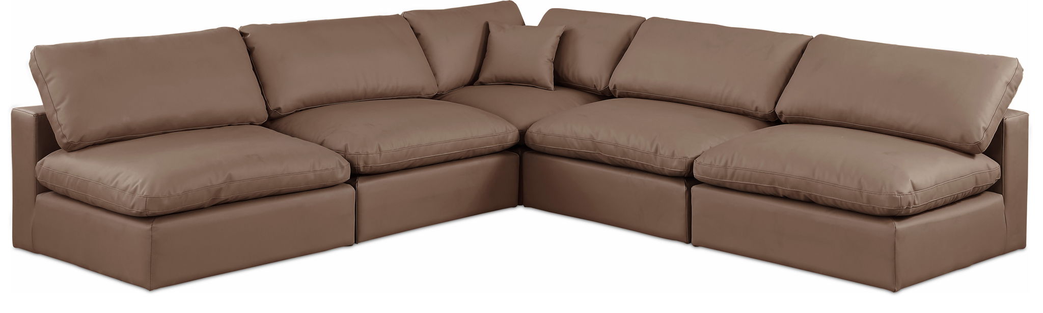 Comfy - 5 Piece Faux Leather Modular Corner Armless Sectional - Urban Living Furniture (Los Angeles, CA)