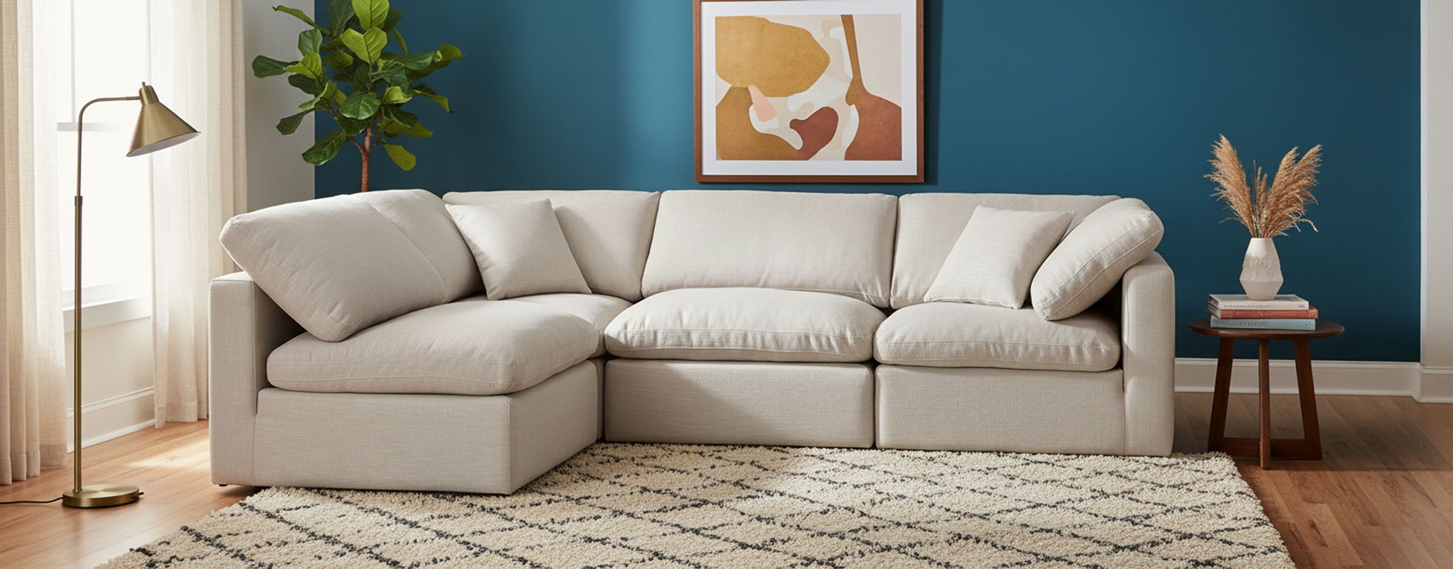 Indulge - Linen 4 Piece Modular Sectional - Urban Living Furniture (Los Angeles, CA)