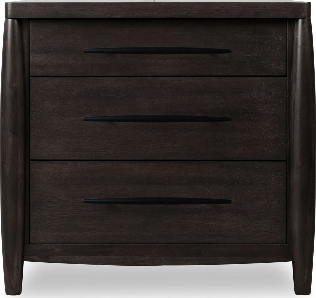 Koko - Three Drawer Nightstand With Cord Management - Minx