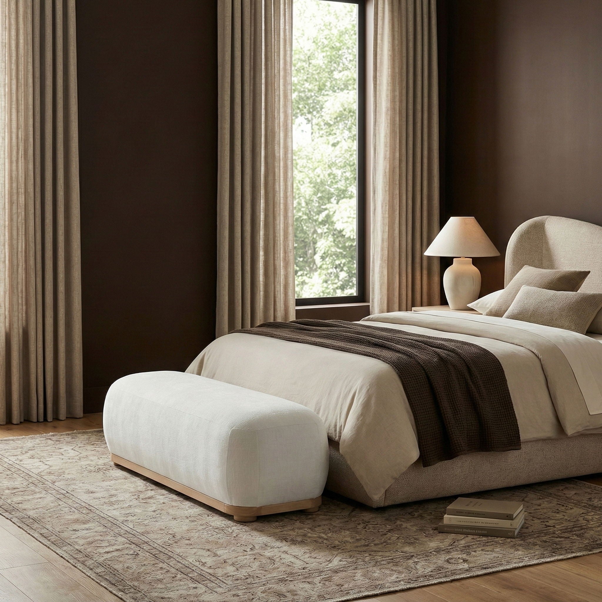 Calum - Bench - Light Brown Frame - Urban Living Furniture (Los Angeles, CA)