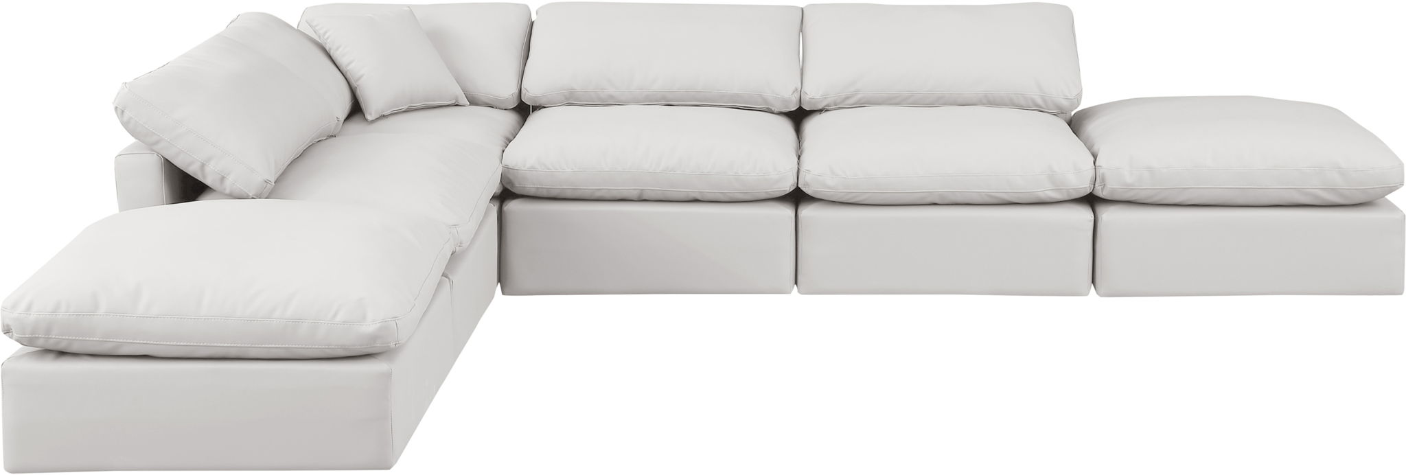 Indulge - Faux Leather 6 Piece Modular Armless Sectional - Urban Living Furniture (Los Angeles, CA)