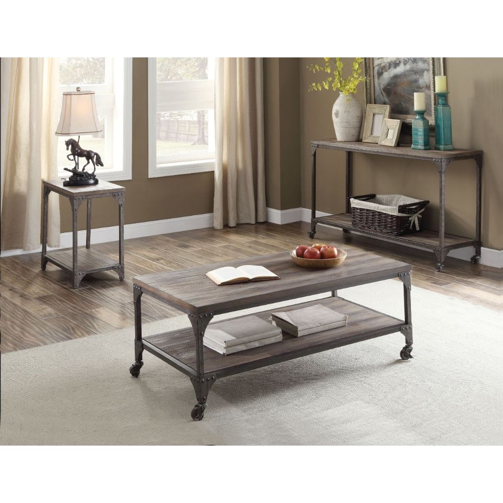 Gorden - Coffee Table - Weathered Oak & Antique Nickel - Urban Living Furniture (Los Angeles, CA)