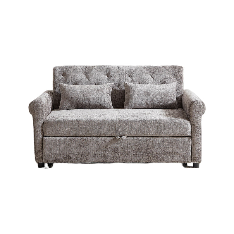 Loveseat Sofa Bed, Pull - Out Couch Sleeper & 2 Pillows