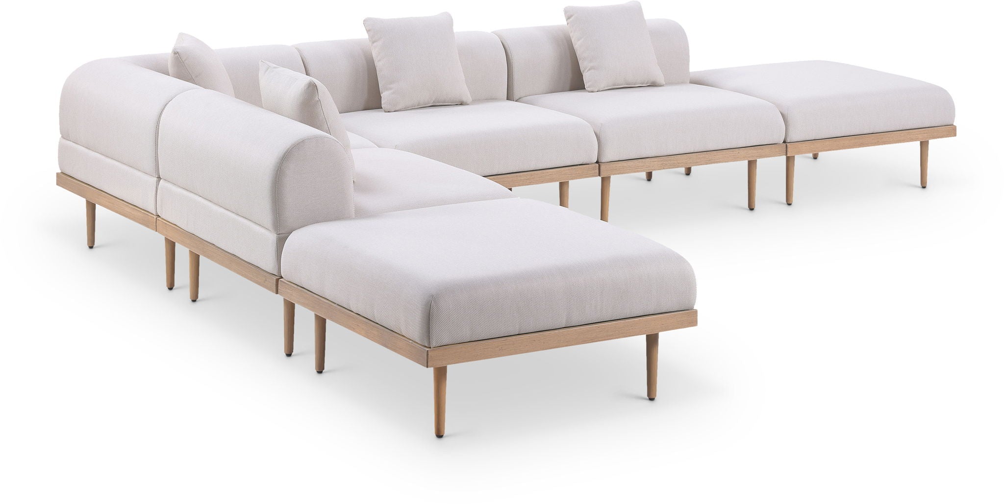 Laguna - 6 Piece 142" Outdoor Patio Modular Sectional - Urban Living Furniture (Los Angeles, CA)
