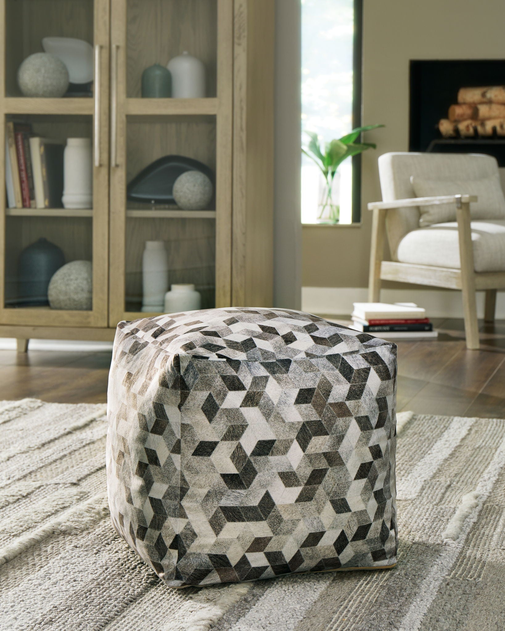 Albermarle - Gray / Brown - Pouf - Urban Living Furniture (Los Angeles, CA)