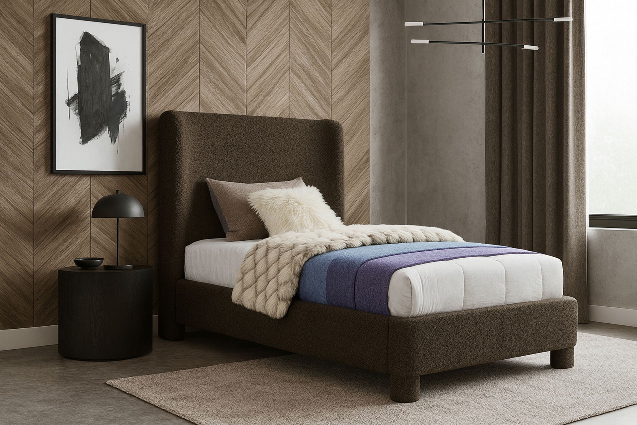 Penny - Boucle Fabric Bed - Urban Living Furniture (Los Angeles, CA)