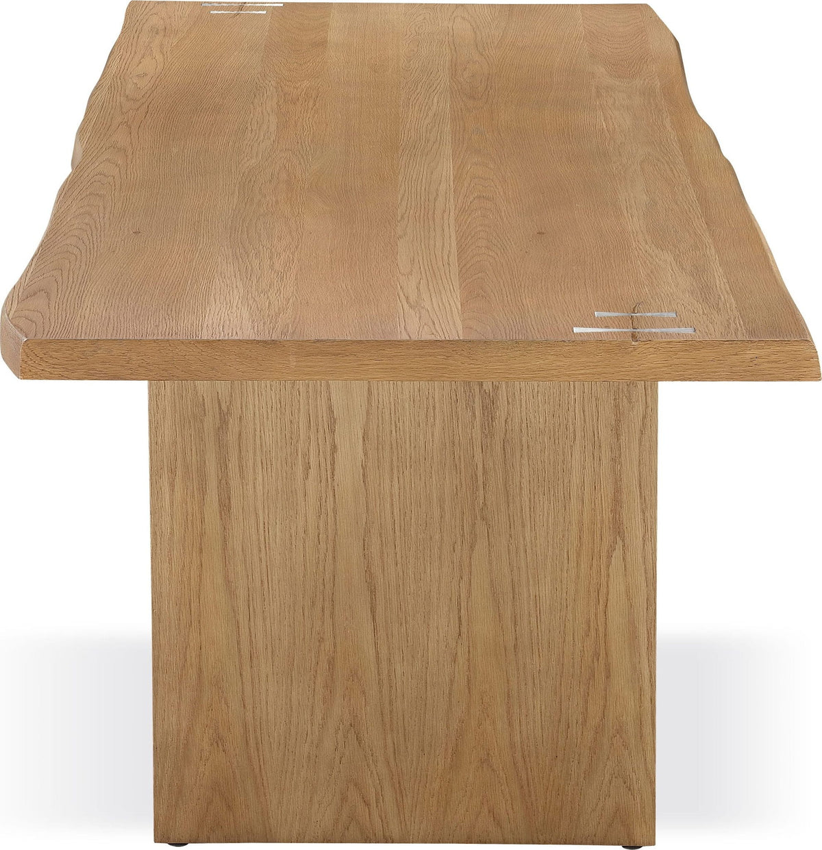 One - Modern Coastal Live Edge Dining Table - White Oak