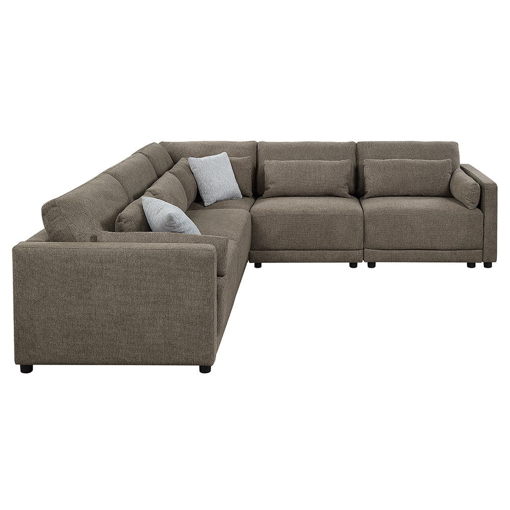 Rylie - Modular Wedge With 3 Pillows - Dark Gray - Urban Living Furniture (Los Angeles, CA)