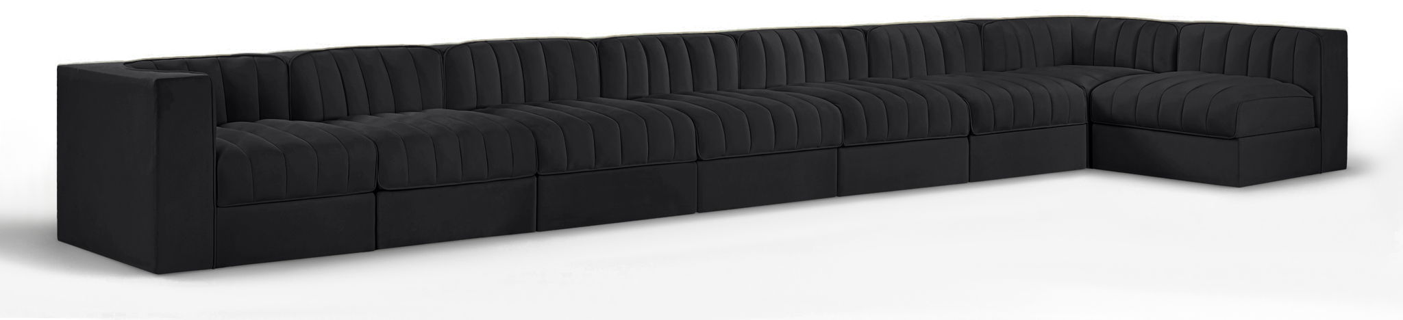 Rummi - Velvet Performance Fabric Upholstered 8 Piece Modular Sectional, L-Shaped (Right) - Urban Living Furniture (Los Angeles, CA)