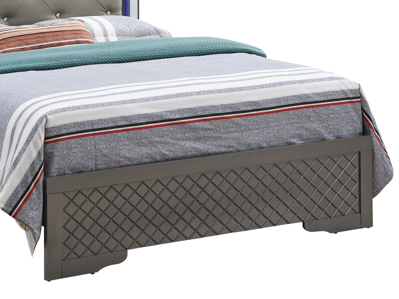 Bed With LED Light Accents Headboard - Urban Living Furniture (Los Angeles, CA)
