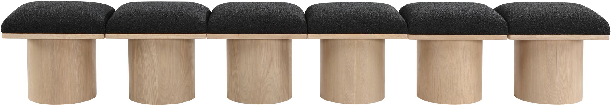 Pavilion - 6 Piece Modular Bench With Natural Base