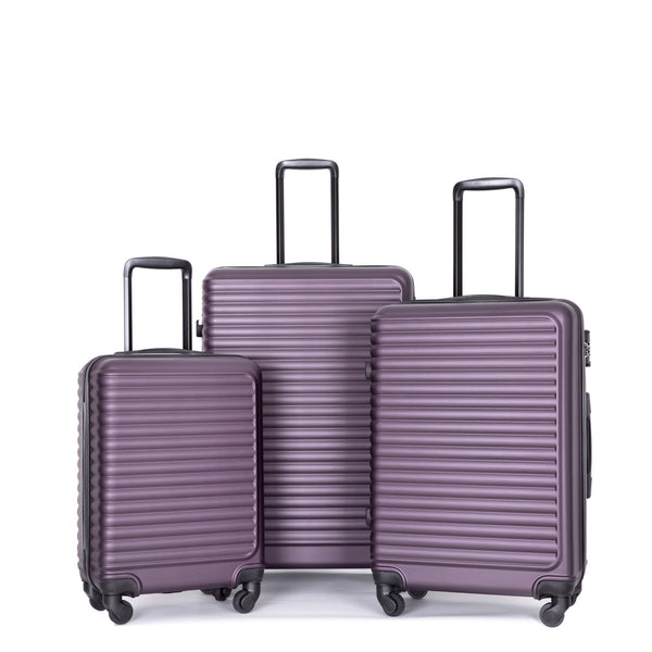 3 Piece Luggage Sets, Lightweight Suitcase With Two Hooks, Spinner Wheels, Tsa Lock