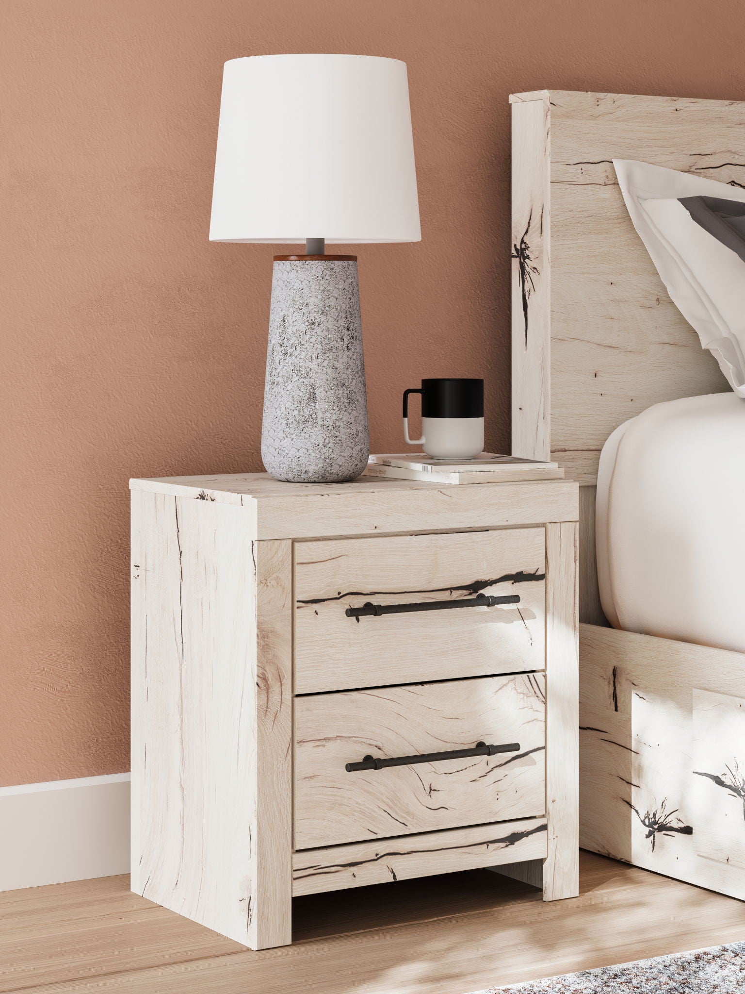 Lawroy - Two Drawer Night Stand - Light Natural - Urban Living Furniture (Los Angeles, CA)