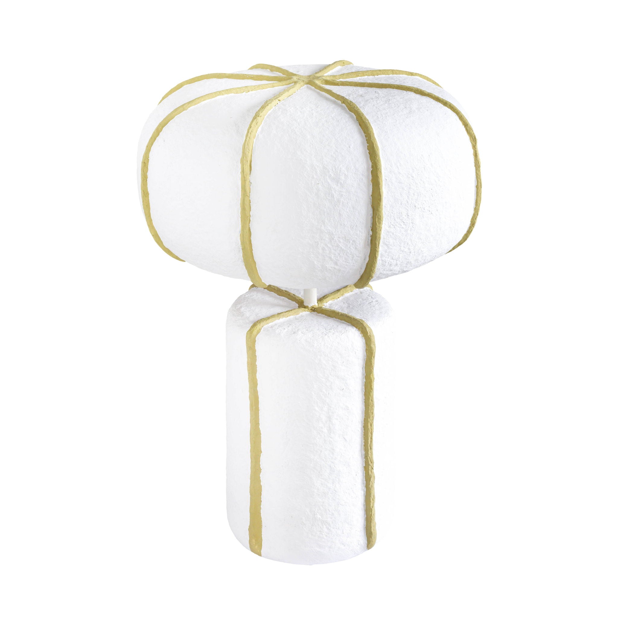 Looma - Cotton Mache Table Lamp - White / Green - Urban Living Furniture (Los Angeles, CA)