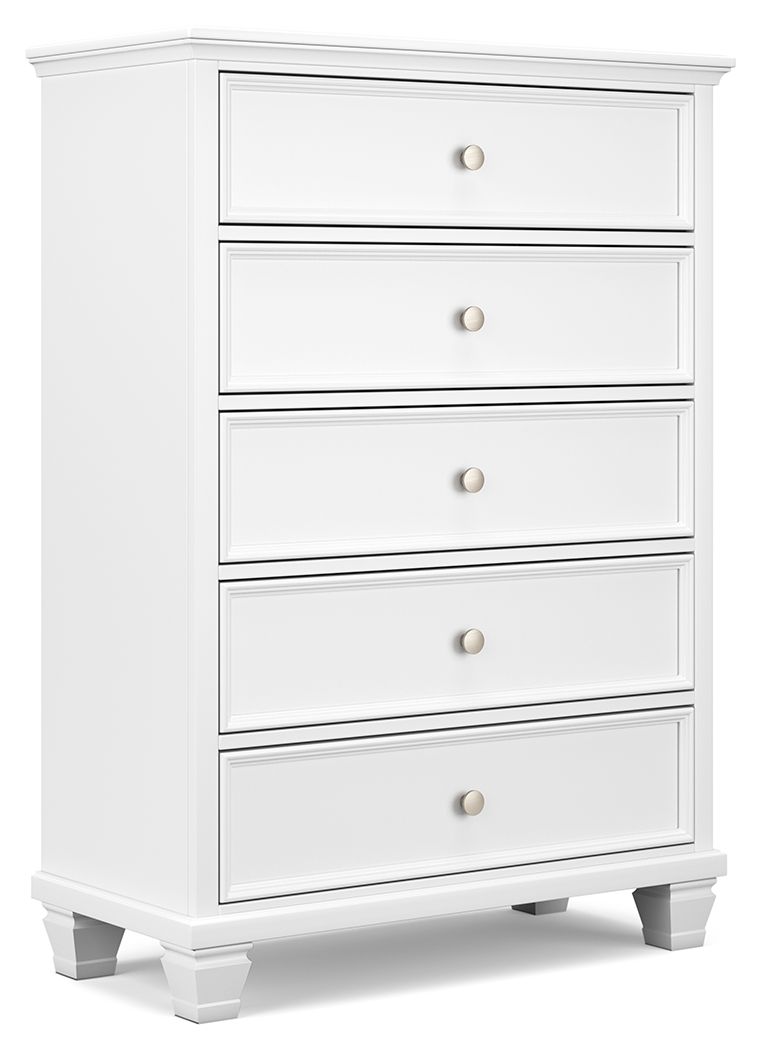 Fortman - White - Five Drawer Chest - Urban Living Furniture (Los Angeles, CA)