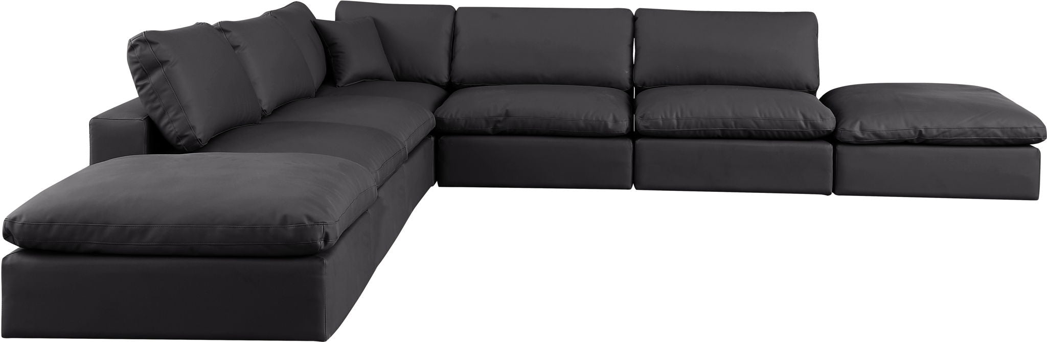 Comfy - 7 Piece Faux Leather Modular Corner Sectional - Urban Living Furniture (Los Angeles, CA)