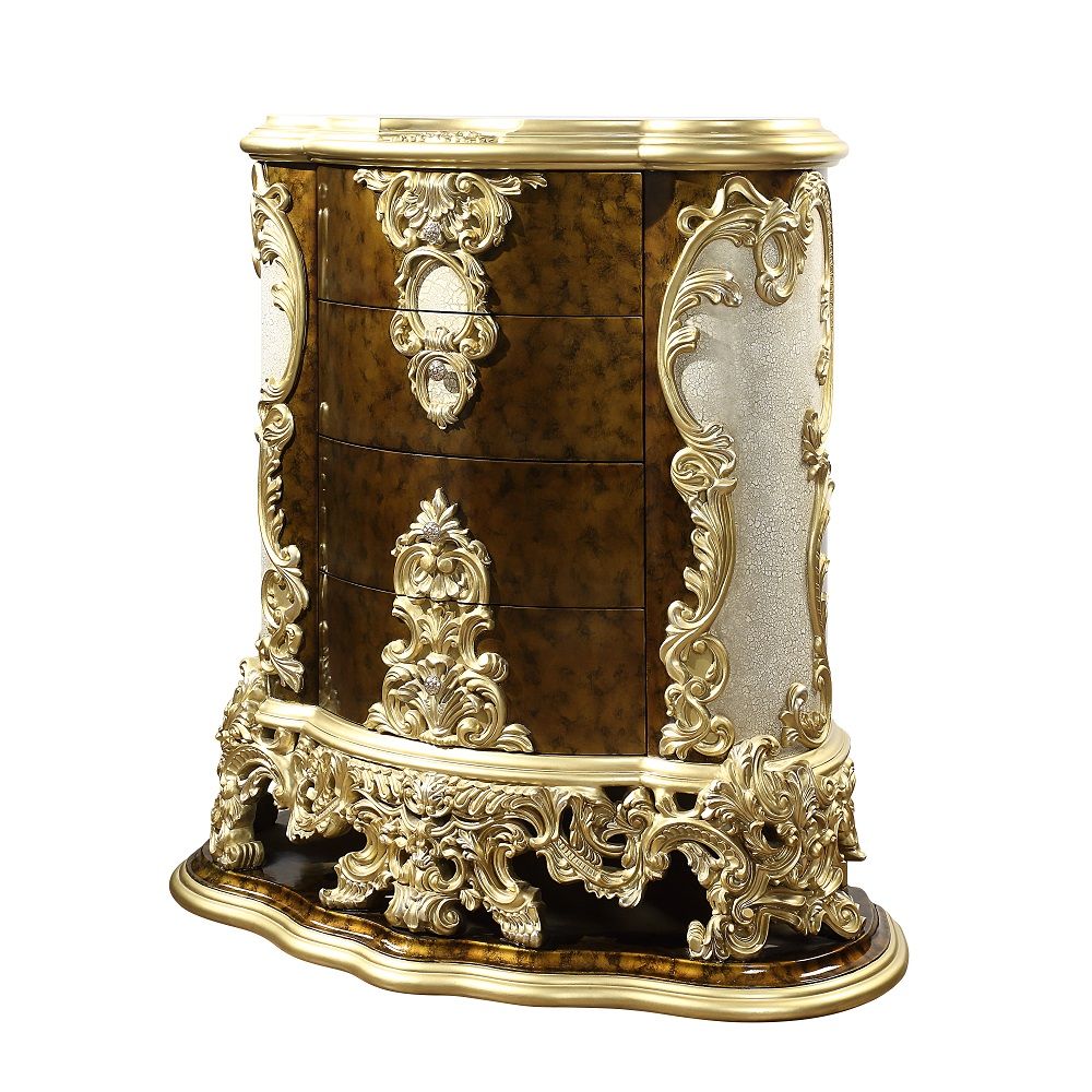 Desiderius - Chest - Antique Gold & Hand Painted Brown - Urban Living Furniture (Los Angeles, CA)