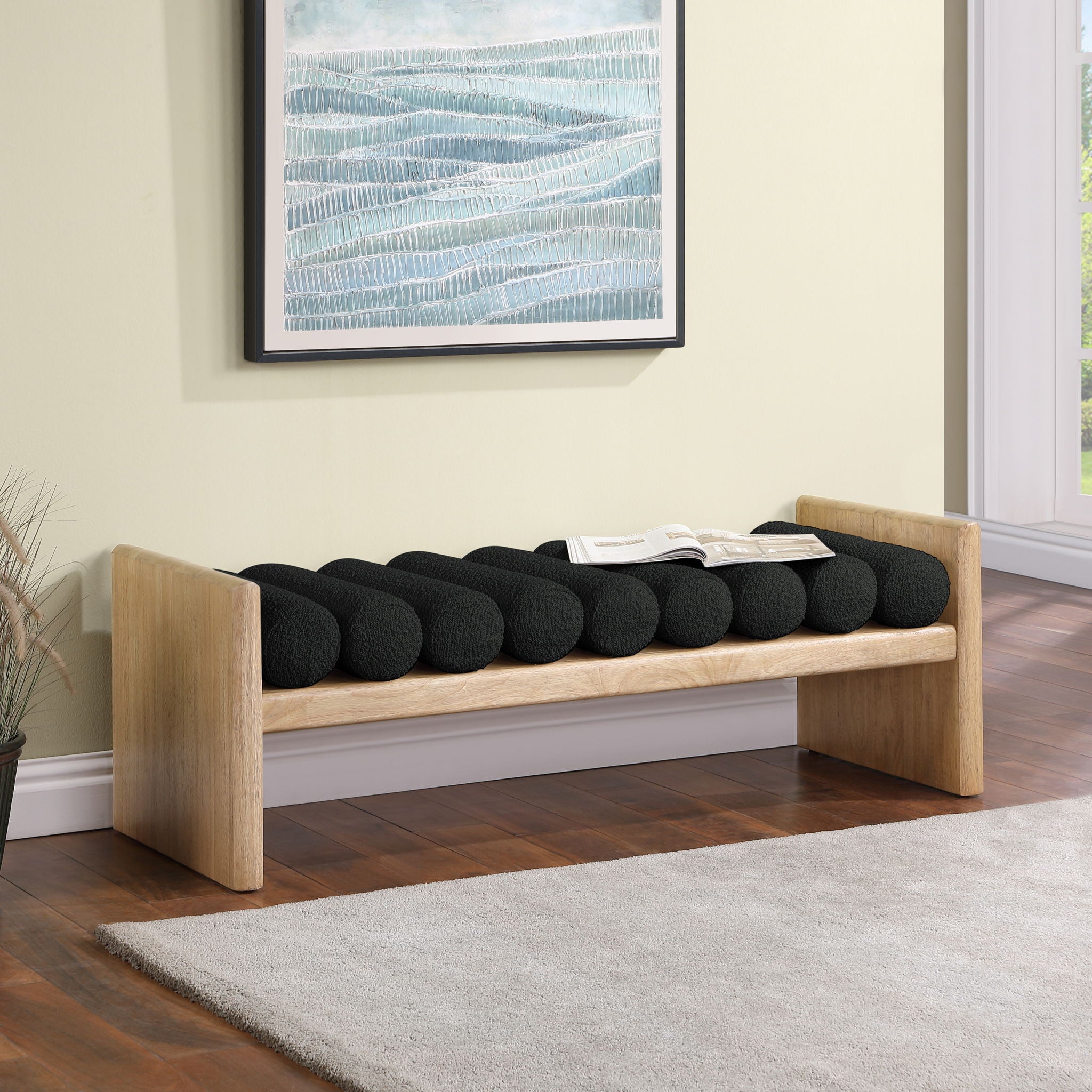 Waverly - Bench With Natural Frame - Urban Living Furniture (Los Angeles, CA)