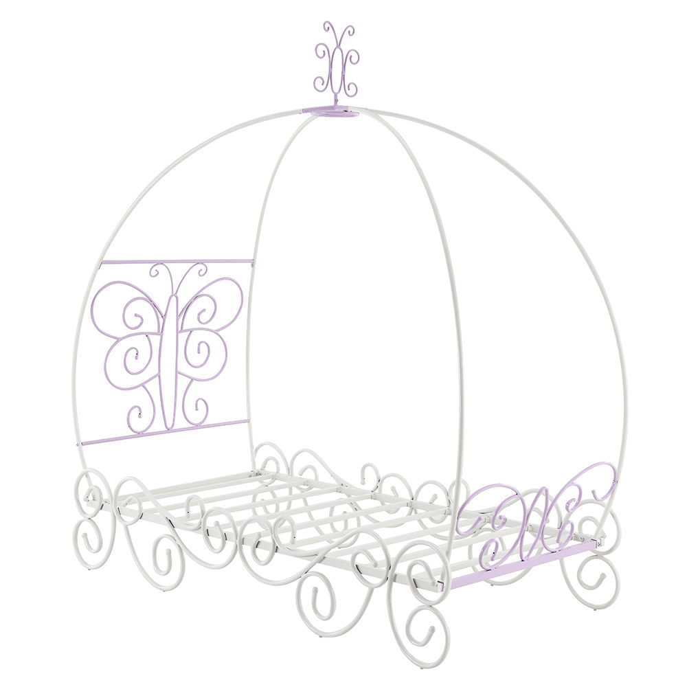 Priya II - Full Bed With Canopy - White & Light Synthetic Leather Rple - Urban Living Furniture (Los Angeles, CA)