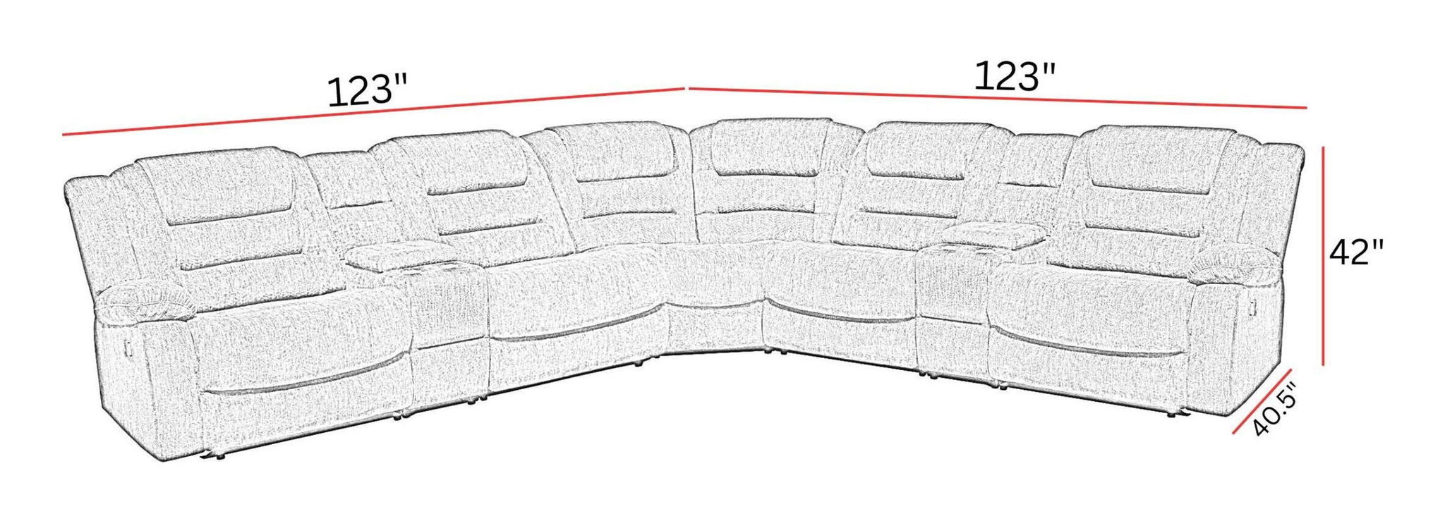 Bolton - Modular Reclining Sectional - Urban Living Furniture (Los Angeles, CA)