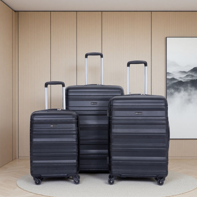 Expandable 3 Piece Luggage Sets Lightweight & Durable Suitcase, Spinner Wheels, Tsa Lock