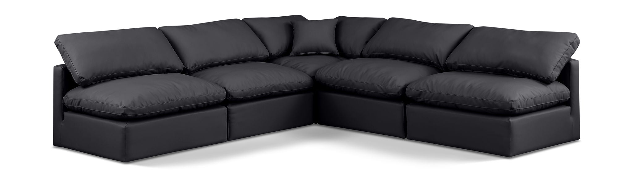 Indulge - Faux Leather 5 Piece Modular Corner Armless Sectional - Urban Living Furniture (Los Angeles, CA)