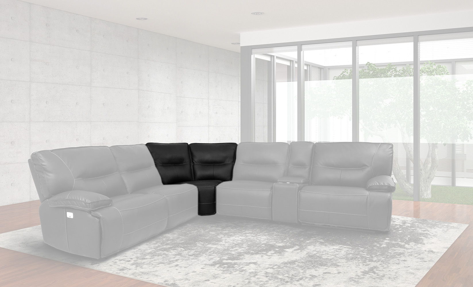 Spartacus - Corner Wedge - Black - Urban Living Furniture (Los Angeles, CA)