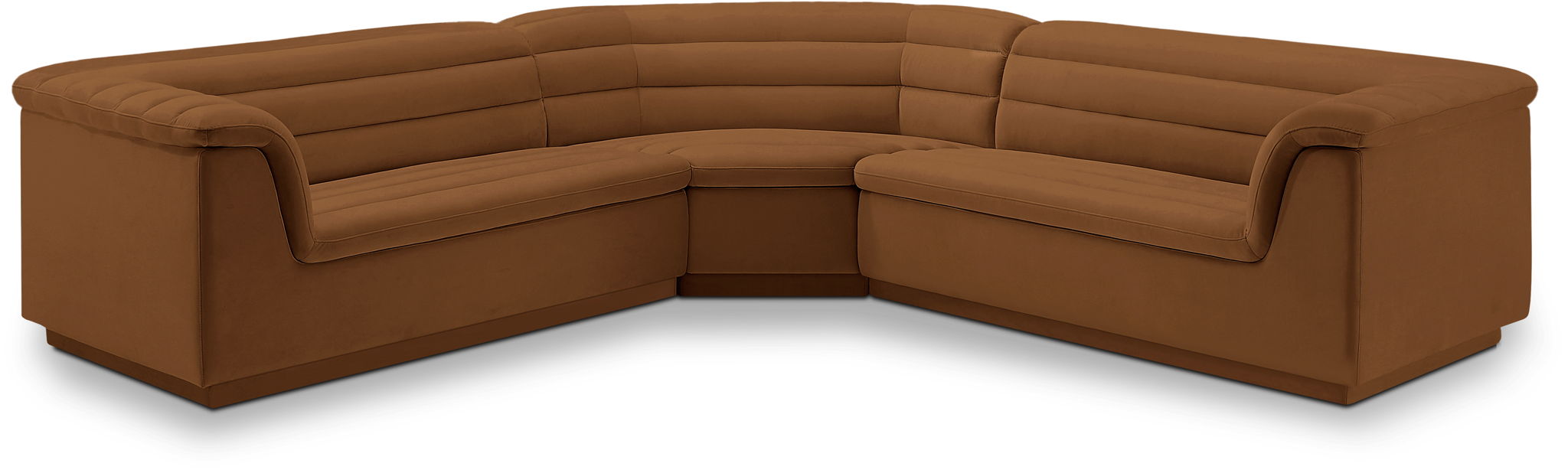 Cascade - Velvet Modular Sectional - Saddle - Urban Living Furniture (Los Angeles, CA)