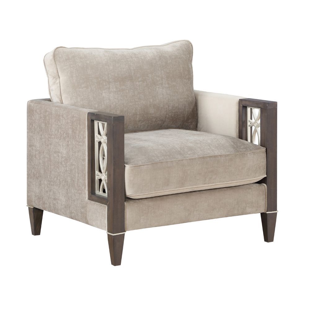 Peregrine - Chair - Velvet & Walnut - Urban Living Furniture (Los Angeles, CA)