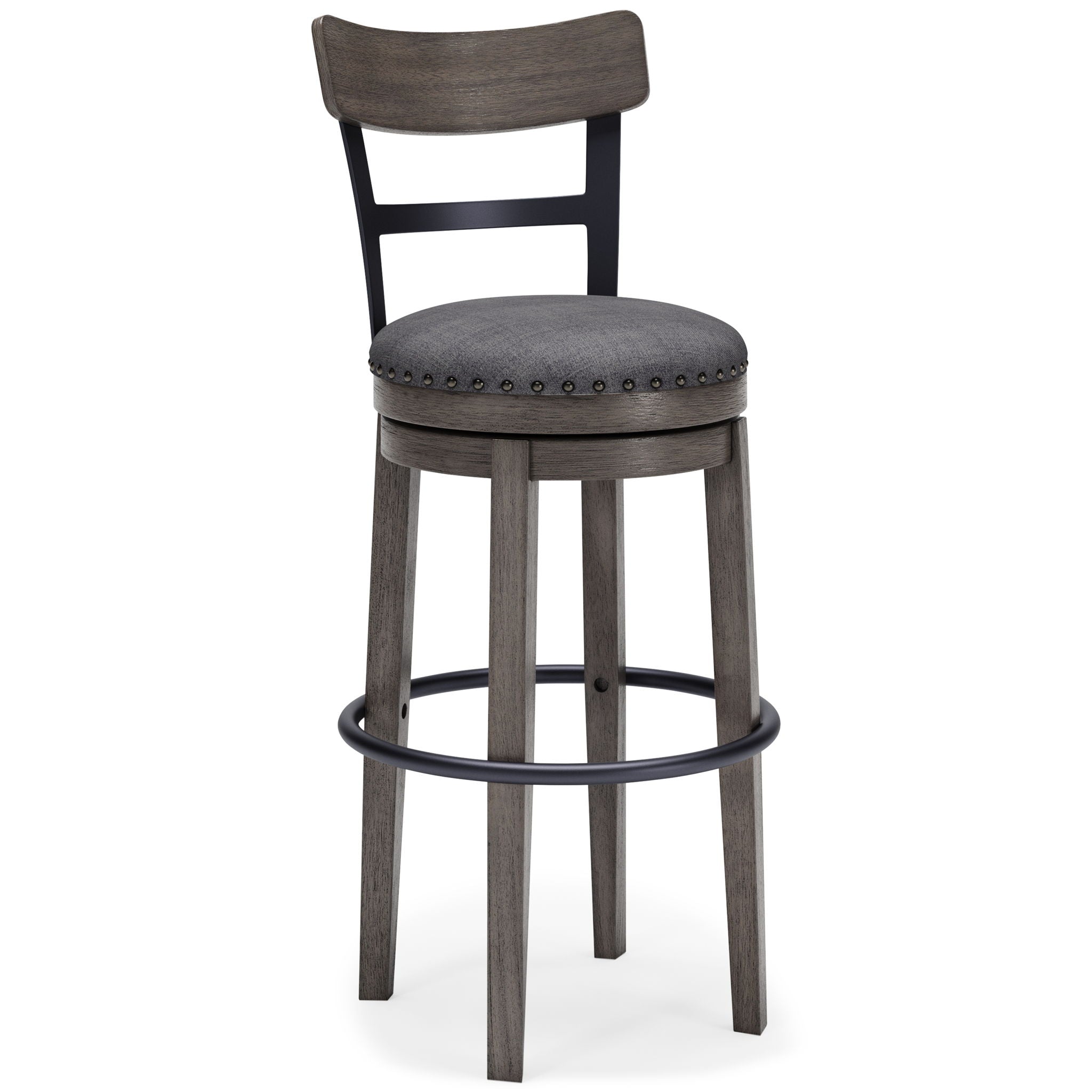 Caitbrook - Gray - Tall UPH Swivel Barstool - Urban Living Furniture (Los Angeles, CA)