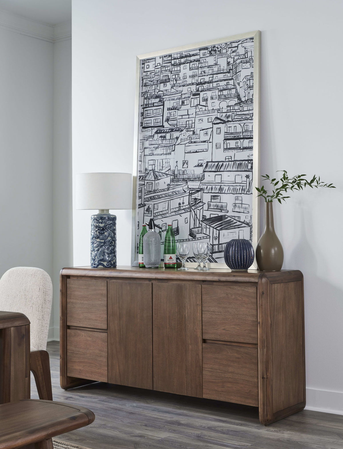 Xolani - Two Door Four Drawer Acacia Wood Sideboard - Impala