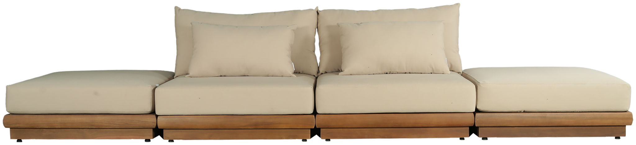 Mirella - 4 Piece Water Resistant Fabric Outdoor Patio Modular Sectional - Urban Living Furniture (Los Angeles, CA)