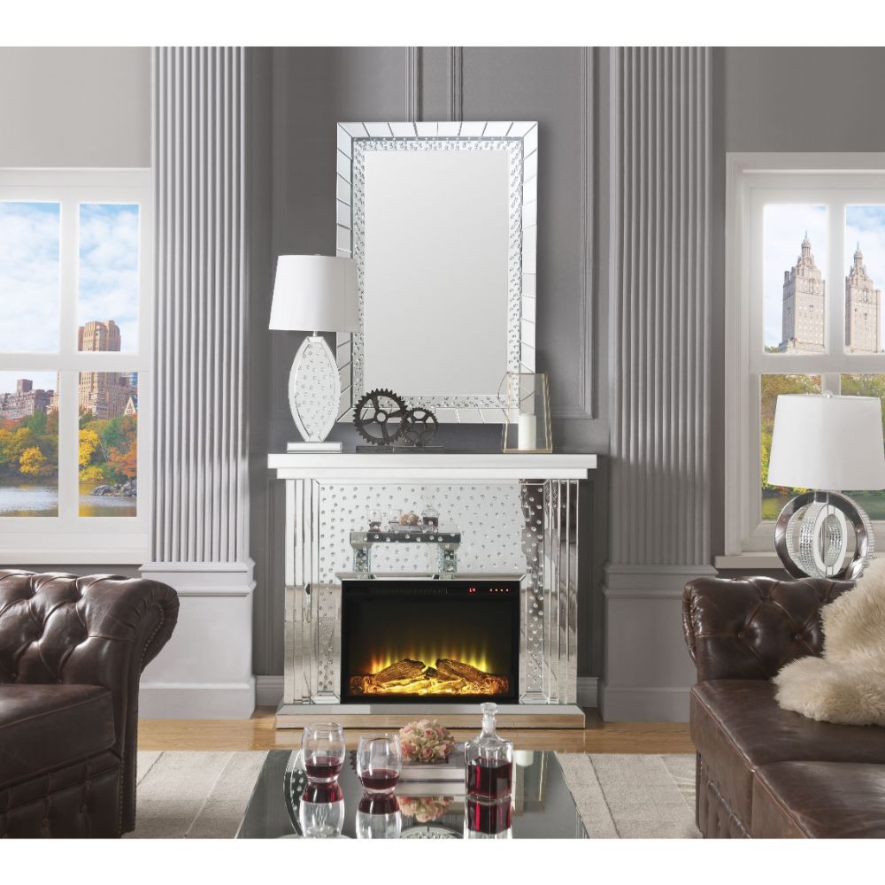 Nysa - Fireplace - Mirrored & Faux Crystals - 40" - Urban Living Furniture (Los Angeles, CA)